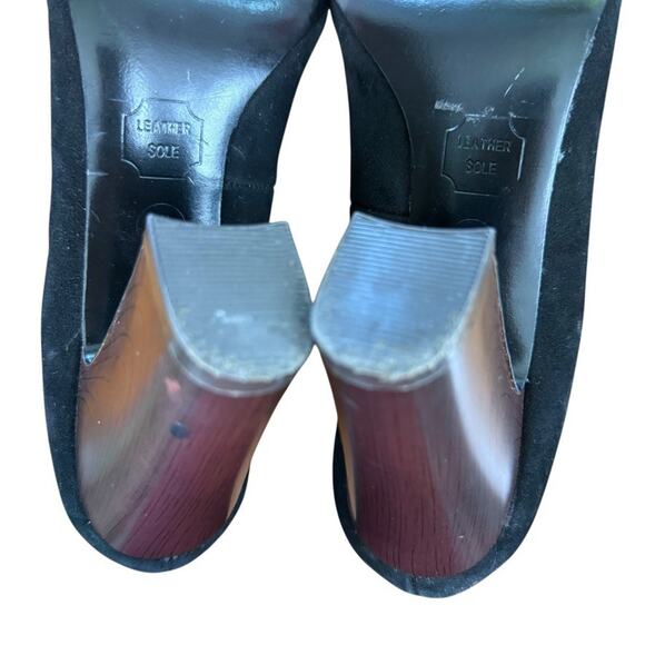 Missoni for Target Black Suede Round Toe Block High Heels Pumps Shoes sz 8.5 - Picture 14 of 16